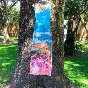 Urban Outfitters Mountain Scene Mesh Dress